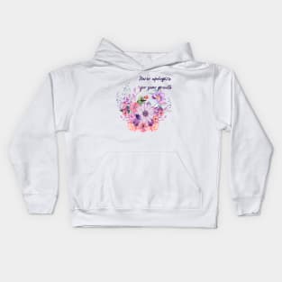 Personal Growth Flowers Kids Hoodie